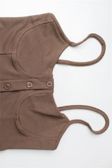 Sexy Spaghetti Strap Top Low Rise Bootcut Pants Set