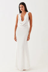 Hooded Deep V Backless Bodycon Dress