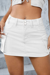 Street Style Solid Low-Waist Bodycon Skirt