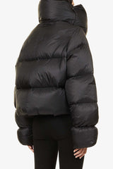High Neck Scarf Collar Quilted Puffer Jacket