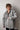 Grey Loose Fit Casual Zip Up Basic Jacket Hoodie Secondary image