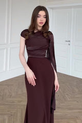 Chiffon One Shoulder Formal Dress