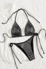 Shimmer Halter Sexy Bikini Set