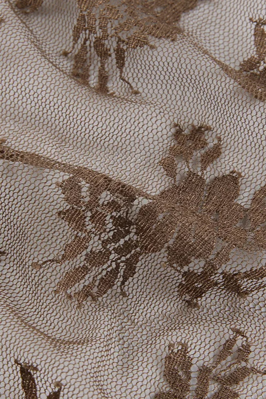 Lace Tie Front Sheer Crop Cardigan