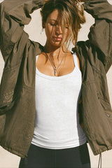 Chic Halter Ribbed Layering Tank Top