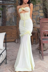 Solid Color High Waist Bodycon Dress