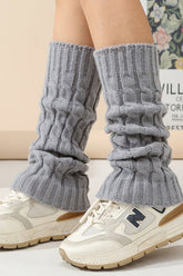 Cable Knit Chunky Slouchy Boot Leg Warmers