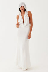 Hooded Deep V Backless Bodycon Dress