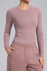 Stretch Round Neck Knit Top