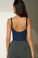 Chic Halter Ribbed Layering Tank Top