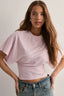 Solid Crew Neck Loose Fit Short Sleeve Tee