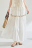 Minimal Shell Detail Fringe Patchwork Boho Skirt