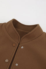 Thick Wool Brown Elastic Hem Coat coats