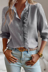 Ruffle Long Sleeve Blouse