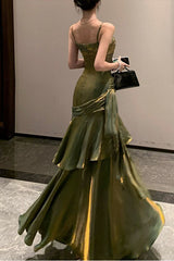 Chiffon Spaghetti Strap Maxi Dress