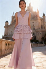 Elegant Vintage Sleeveless Swing Tiered Prom Dress