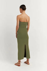 Twisted Front Knit Sweater Dress