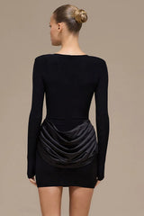 Solid Color Ruched Bodycon Dress