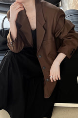 Vintage Casual Long Sleeve Blazer