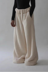 Warm Fleece Lined Solid Knit Pants