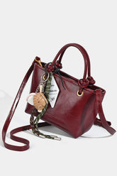 Maillard Red Fashion Bucket Shoulder Crossbody Handheld Bag