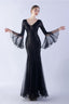Sequin Ruffled Mesh Party Dress Black / S