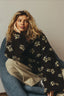 Floral Sherpa Quarter Zip Pullover Sweatshirt