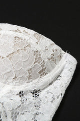 Lace Bustier Bodycon Formal Dress