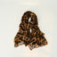 Leopard Pattern Thin Cotton Linen Touch Wrap Scarf