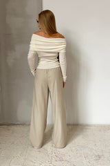 Slim Fit Off-Shoulder Knit Top