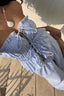 Striped Tie Front Tube Top Pants Set