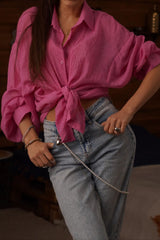 Solid Lightweight Long Sleeve Blouse