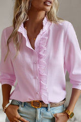 Ruffle Long Sleeve Blouse
