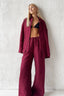 Cotton Long Sleeve Button Down Shirt Pants Set
