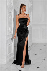 Satin Split Bodycon Party Dress