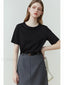100% Cotton Straight White Black T Shirt Black / S