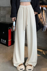 Fleece Lined Wide Leg Knit Pants