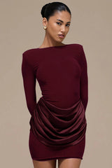 Solid Color Ruched Bodycon Dress