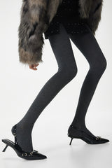 High Waist Knit Moisture Wicking Compression Tights