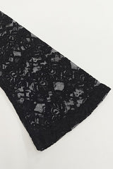Off Shoulder Lace Bodycon Long Sleeve Tee