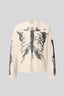 Skeleton Graphic Waffle Oversized Long Sleeve Tee
