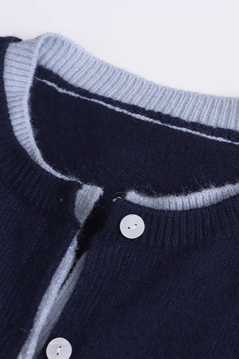Contrast Panel Layering Cardigan