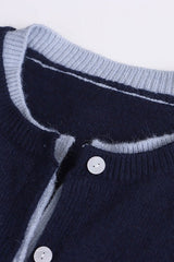 Contrast Panel Layering Cardigan