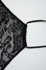 Lace Halter Backless Tie Front Crop Top Bodycon Sheer Skirt Set