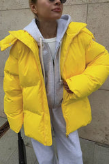 Heavy Duty Zipped Hooded Puffer Jacket