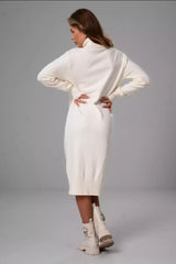 Loose Turtleneck Sweater Dress
