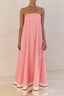 Strapless Printed Off Shoulder Maxi Boho Dress