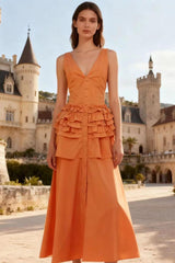 Elegant Vintage Sleeveless Swing Tiered Prom Dress