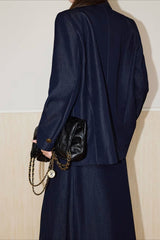 Double Breasted Twill Blazer