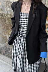 Elegant Casual Colorblock Blazer